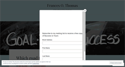 Desktop Screenshot of francesothomas.com